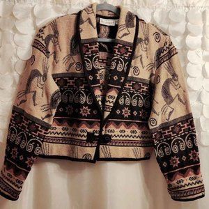 BLAZER, Reversible Womens Boutique Woven Tapestry Jacket